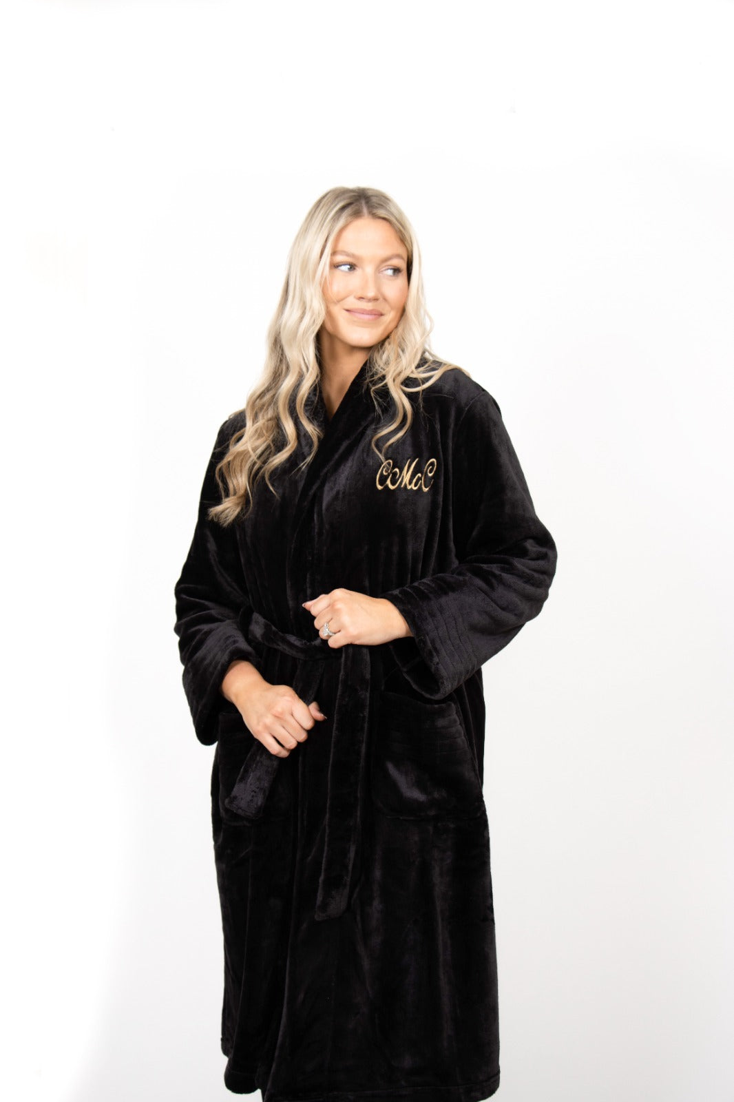 Luxurious Ladies Black Robe and cami set