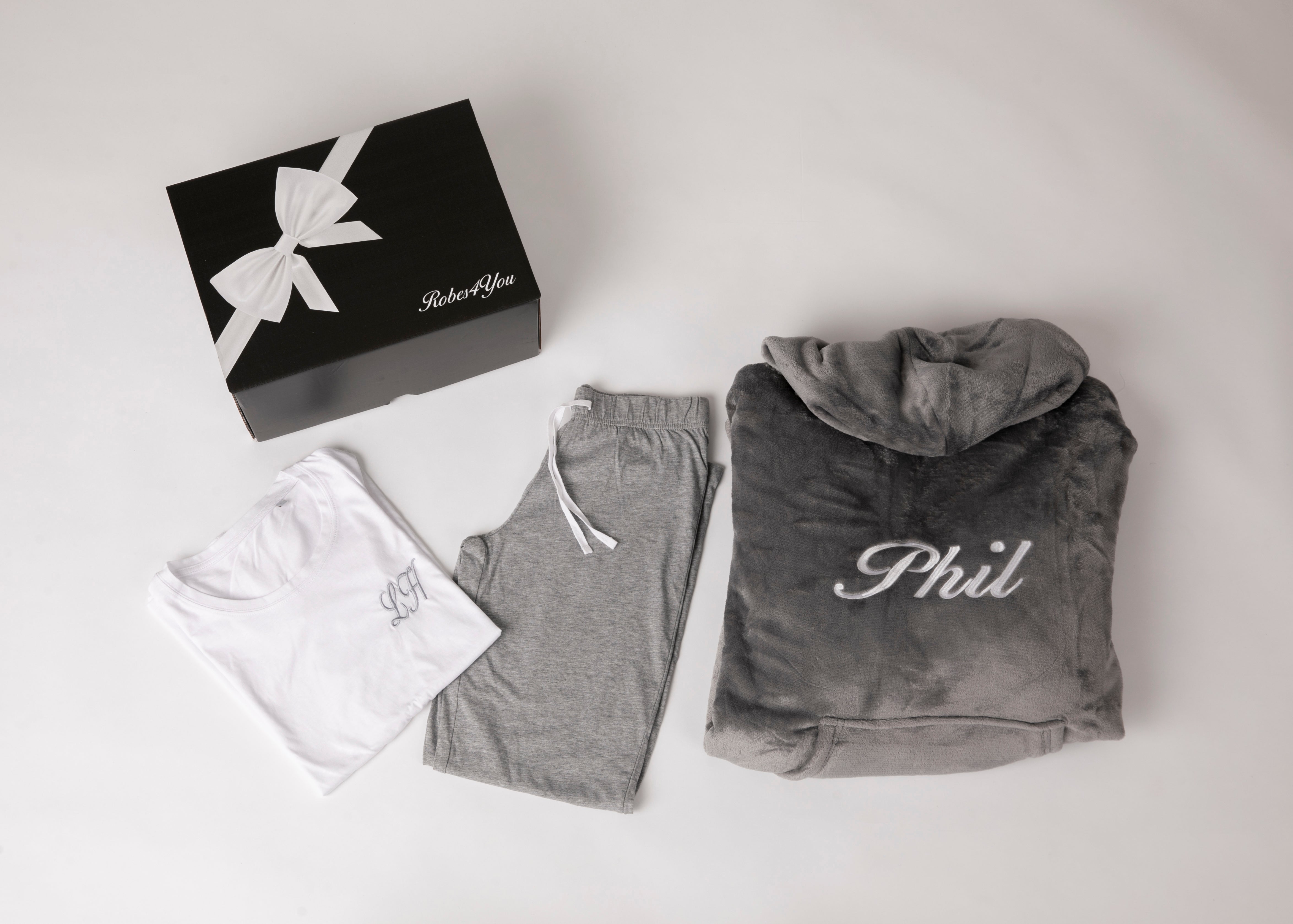 Luxurious Soft Fluffy Oversized Ladies Hoodie with Cotton Long Pyjamas presented in a gift box