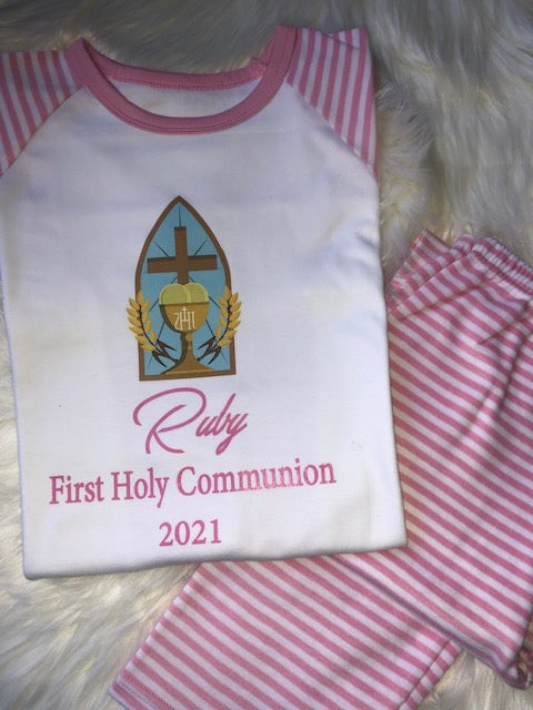 Girls Cotton Communion Pjs with chalice