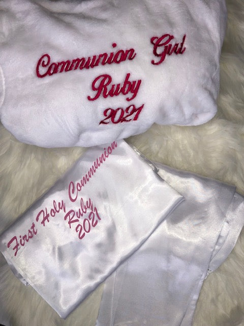 Communion Set-Personalised Fluffy Robe and Pjs