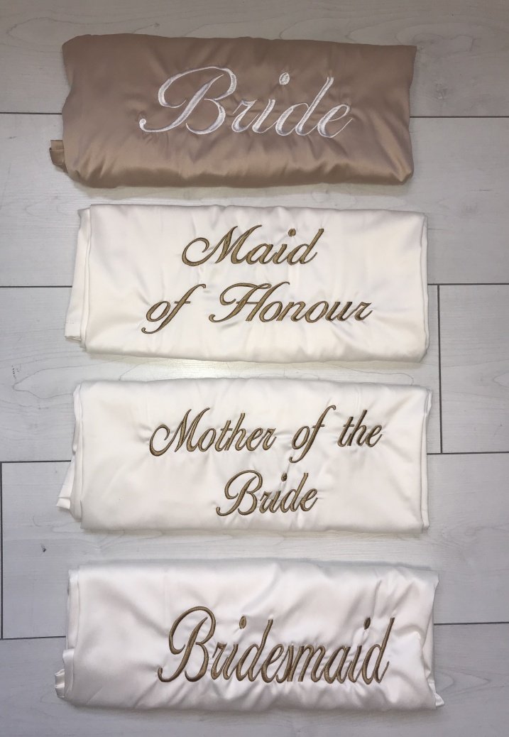 Champagne and Ivory robes with embroidery - Robes 4 You