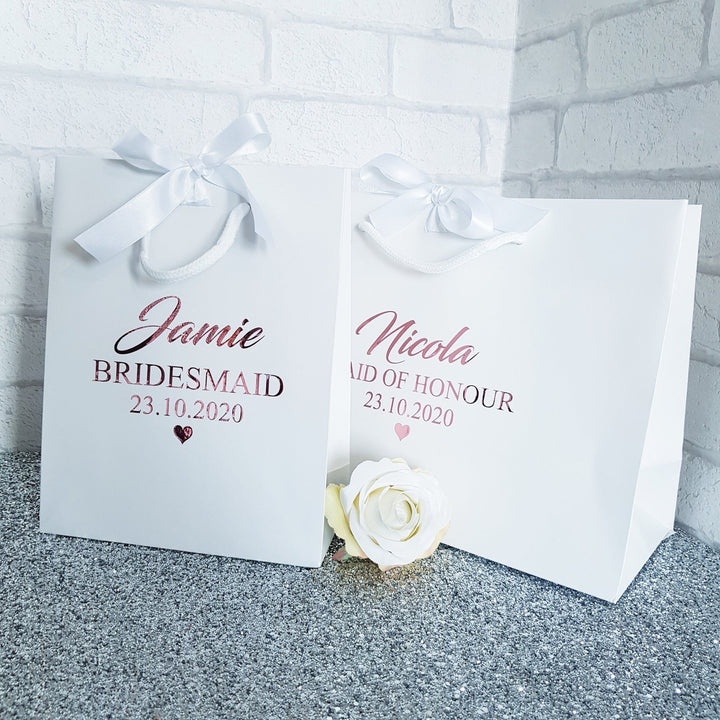 Personalised Bridesmaid gift bags - UK-Robes 4 You