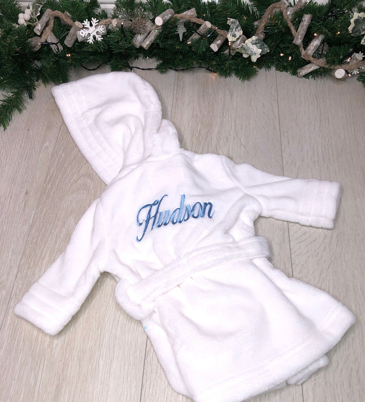 Boys Fluffy White Christmas Robes - Robes 4 You-UK