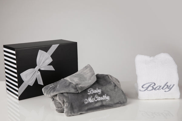 Baby Robe and Bath Towel Personalised -Gift boxed