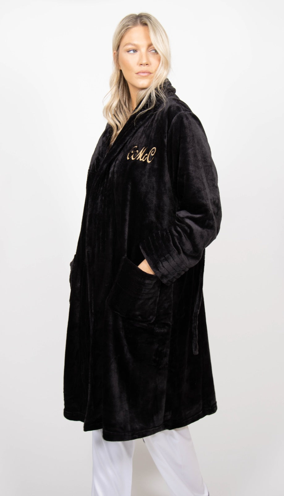 Luxurious Ladies Black Robe and cami set