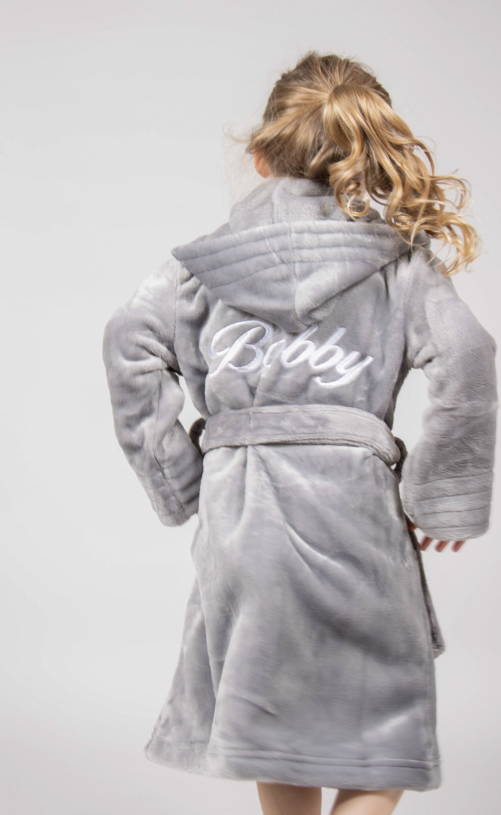 Luxurious Fluffy Grey Mens Robe- Personalised robe- Ireland- Robes4you