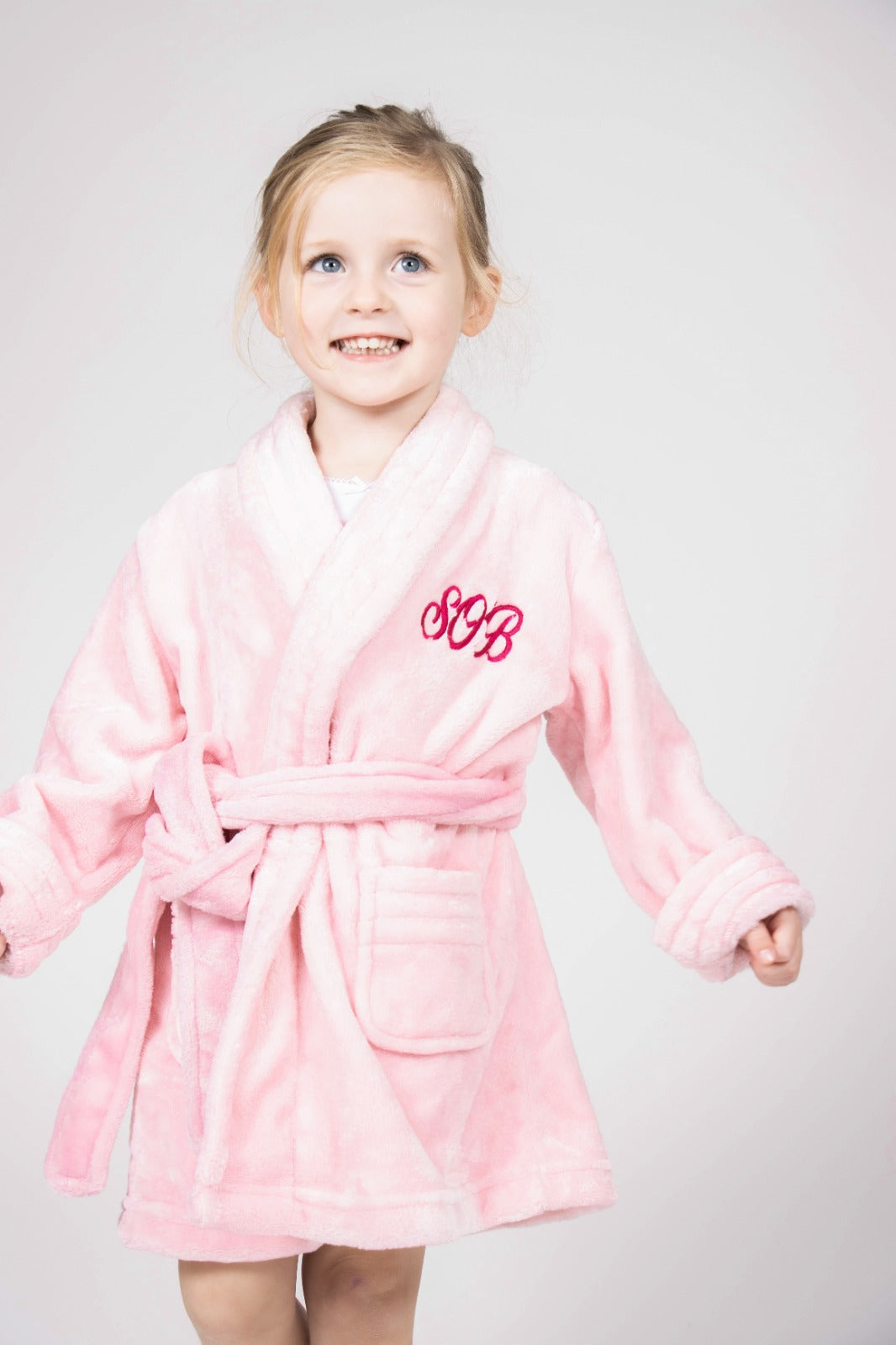 Baby Robe Design Childrens Personalised Baby Pink hooded Robe – Robes4you2